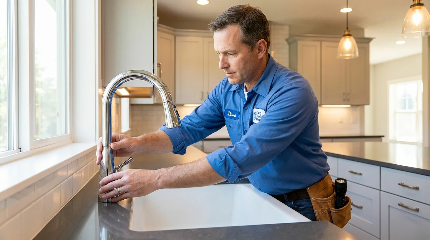 Kitchen faucet installation by Johns Plumbing LLC in Pomona